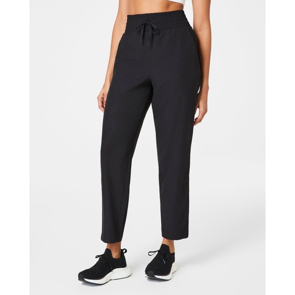 Spanx® On The Move Slim Pant Size Medium Women's Very Black High Waisted Pockets